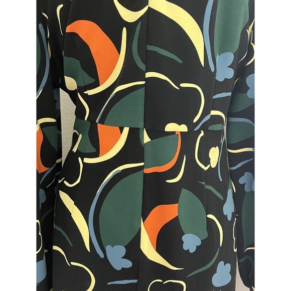 BODEN 14R Mod Sheath Dress Abstract Long Sleeves Retro Knee Length Workwear New - Picture 7 of 16